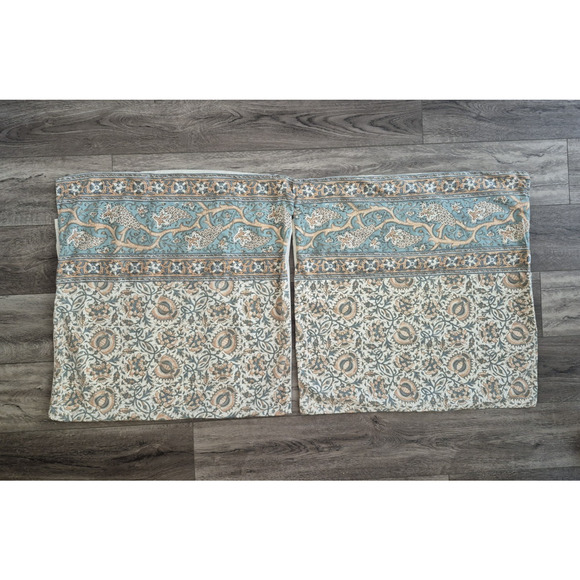 Sold! Pottery Barn Selena Kalamkari Cotton Euro Pillow Shams 26inx26in Set of 2 - Picture 2 of 8